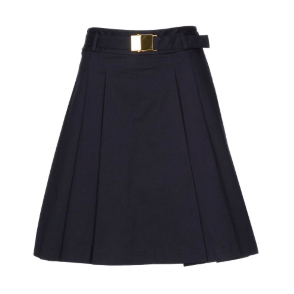 MICHAEL KORS Navy Skirt With Belt. NWT